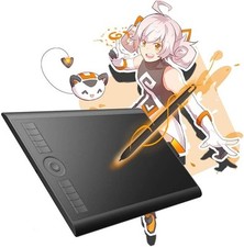 GAOMON M10K Drawing Tablet 10x6in, 8192 Stylus, Touch Ring, 10 Hotkeys