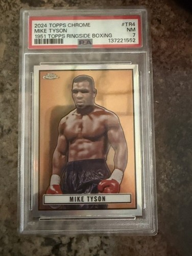 2024 Topps Chrome Boxing Mike Tyson 1051 Ringside PSA 7 RARE