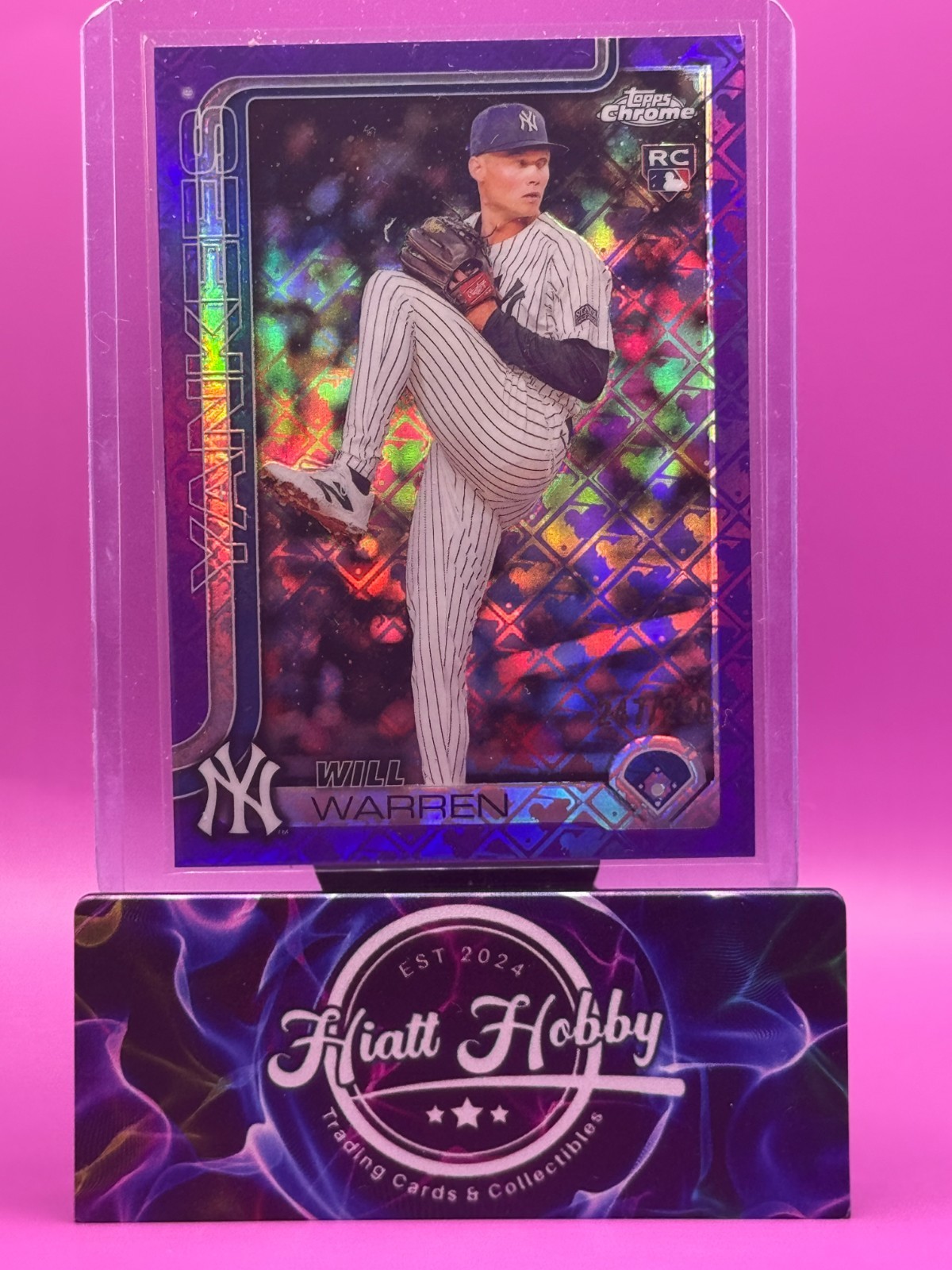 2025 Topps Chrome Logofractor - Will Warren #81 - Purple /250 (RC)