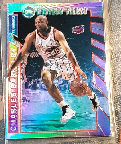 Charles Barkley 1996-1997 Topps Mystery Finest Refractor #M21 Rockets HOF