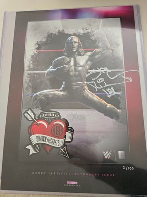 WWE Autograph Rare Shawn Michaels HBK Heart Break Kid Candy Poster edition 2/100