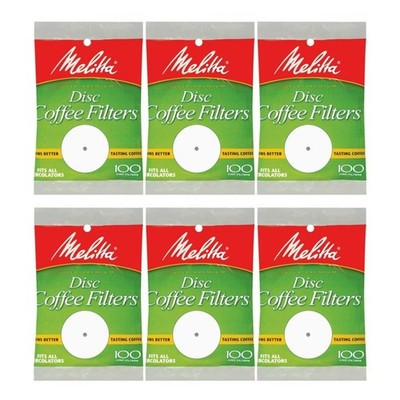 100-Pack Disc Coffee Filters 100 Count (Pack of 6), White