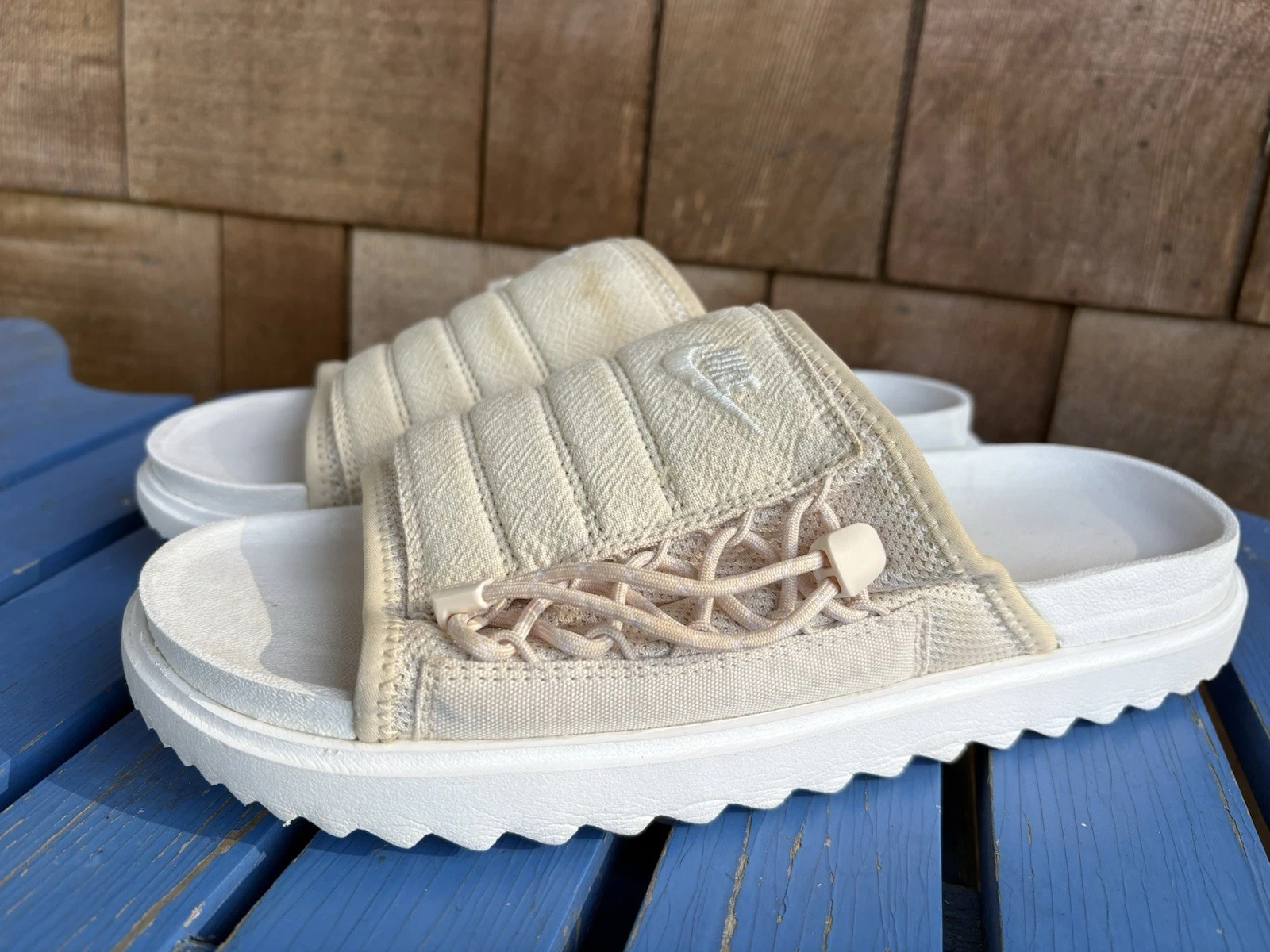 CAMPIONE Nike Asuna Beige Slides Uomo Taglia 9