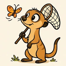 Funny Meerkat Car Sticker 9x9cm - Funny Animal Sticker for Car