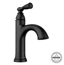 MOEN Banbury 8in Single Handle, Single Hole Bathroom Faucet Matte Black 84945BL