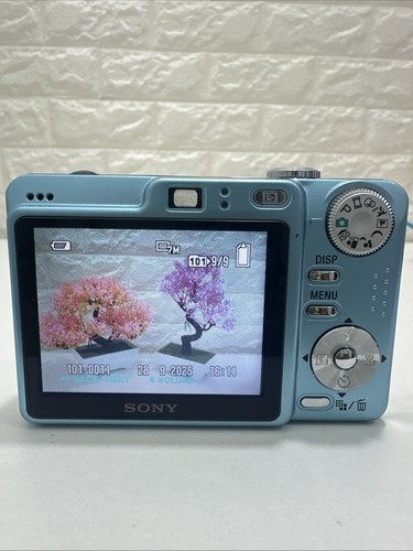 Sony Cybershot DSC-W55 7,2 megapixel fotocamera digitale 3x Carl Zeiss Vario Tessar - blu - Foto 10 di 21