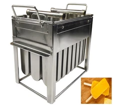 24pcs Stainless Steel Ice Lolly Mold  Ice Cream Sticks DIY Mold Holder 108ml