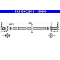 Bremsschlauch ATE 83.6339-0228.3 FüR Ford Escort III Orion II IV Turnier