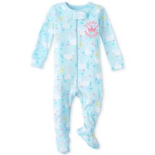 B6 NWT 12-18M The Children's Place DADDY'S PRINCESS Snug Footed Sleeper Pajamas