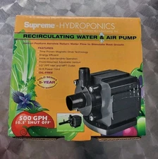 Supreme Hydroponics Recirculating Water & Air Pump