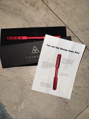 Cosmedix Luxury Nurse Facial Face Body Massager Beauty Roller Red Uplift New