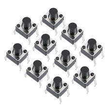 10 Pcs 6x6x7mm Panel Small PCB Momentary Tactile Tact Push Button Switch DIP