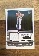 2023-24 Panini Contenders Rookie Ticket Swatches Colby Jones #RTS-CLJ (MEM, RC)