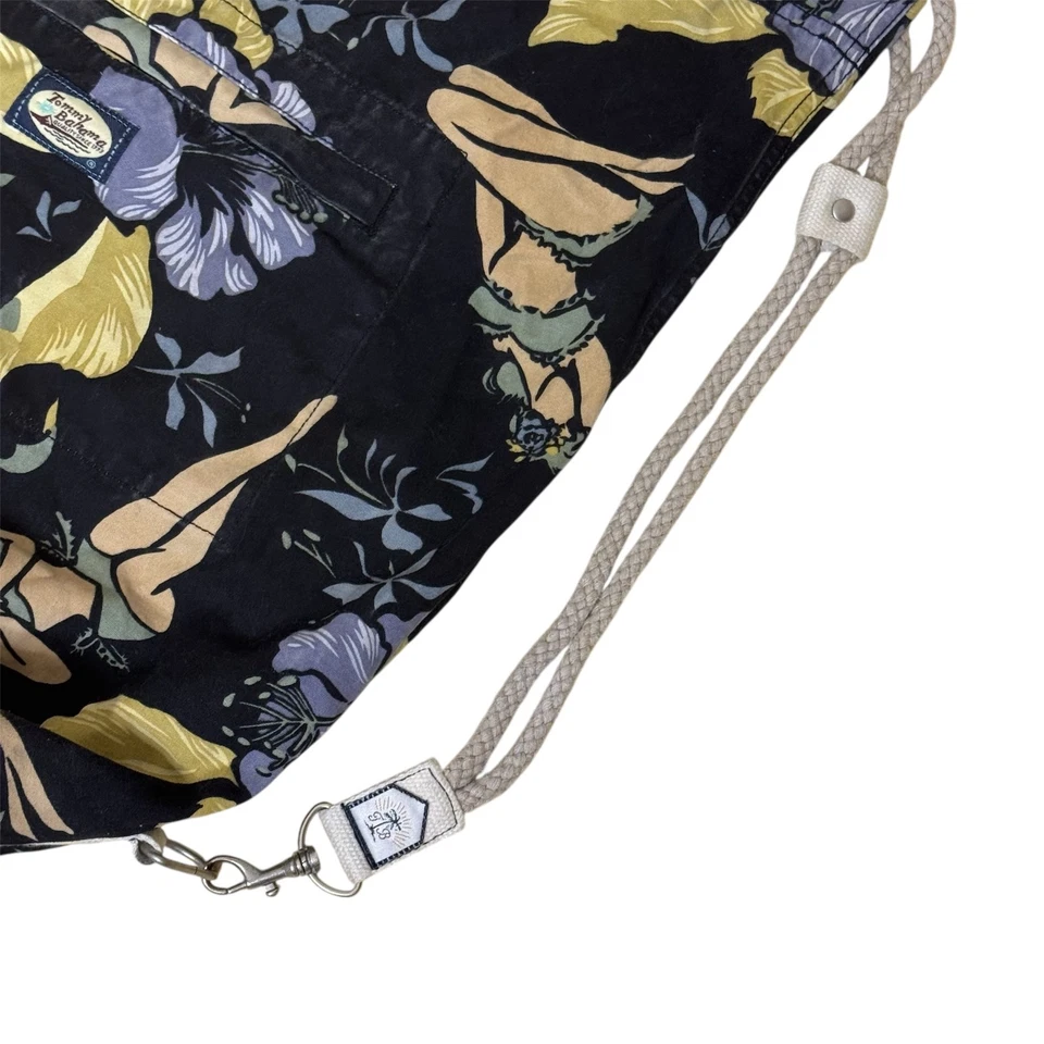 Tommy Bahama Bolso de Mano Playa Lona Correa para el Hombro Floral Negro bv Foto 4 de 4