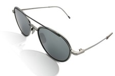 Thom Browne Sunglasses TB-109 B-T-SLV-GRY Silver/Grey/grey