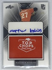 2021 LEAF PERFECT GAME BLACK MATTHEW HOSKINS LOGO PATCH AUTO # 1/1