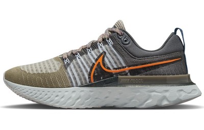 Nike React Infinity Run Flyknit 2 Light Bone Grey Orange DC4577-001