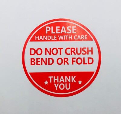 15 Do Not Crush 2'' Stickers Packaging Box Safety Mailing Labels Small Business