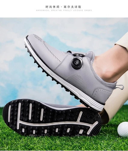 Zapatos de Golf de Entrenamiento Hombres Cuero Impermeables Antideslizantes Caminar Tenis Botas de Golf - Imagen 16 de 25