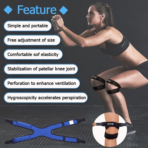 Knee Support Patella Brace Sports Joint Pain Relief Arthritis Tendon Stabilizer - Picture 8 of 14