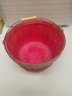 Red Wicker Basket with Handle 11" x 8" — photo 5