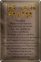 Blechschild Spruch 20X30 Cm The Lads Prayer Our Beer Which Deko Schild Tin Sign