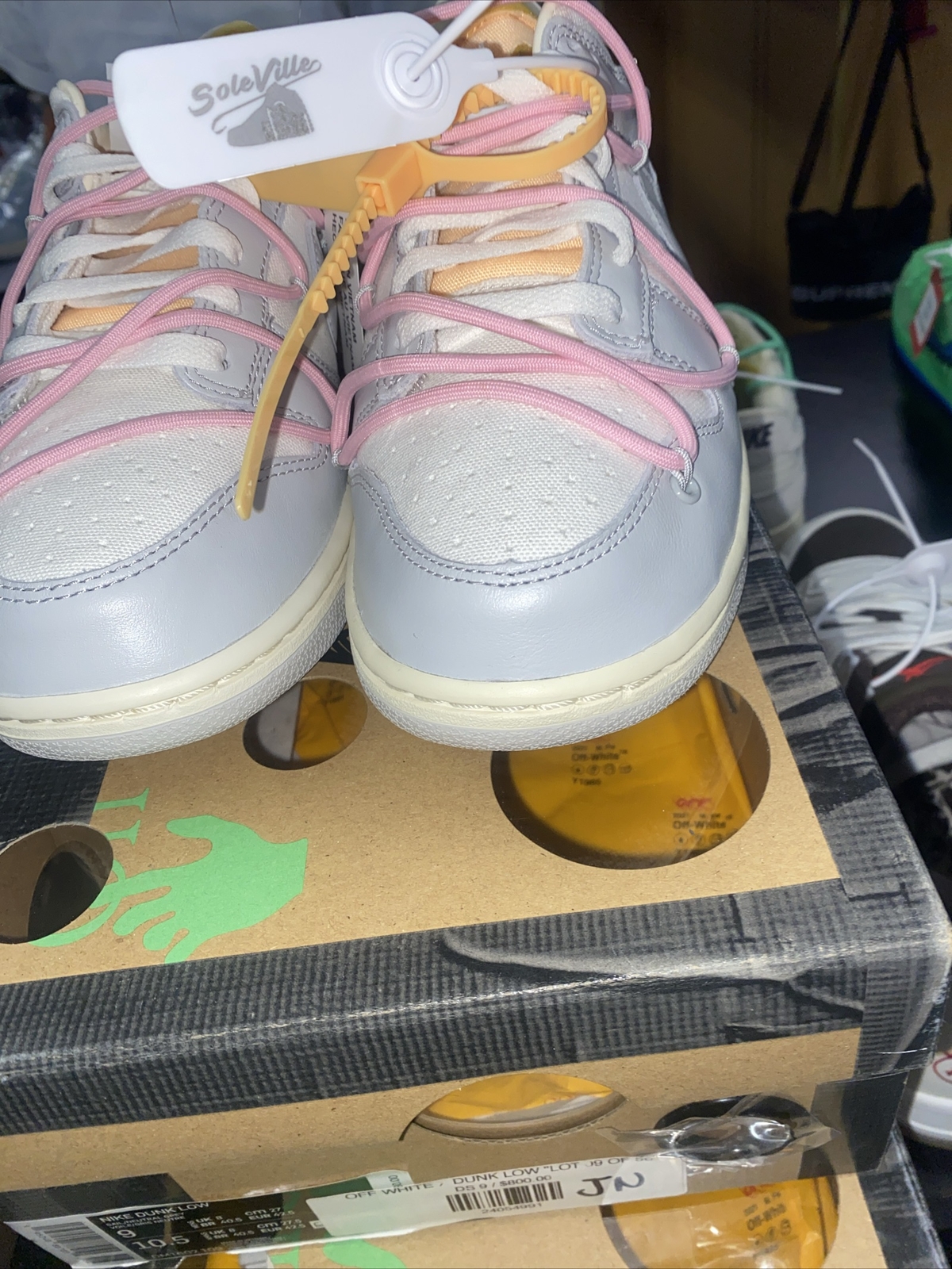 OFF WHITE X NIKE Taglia 9 Nike Off White x Dunk Low lotto 12 di 50