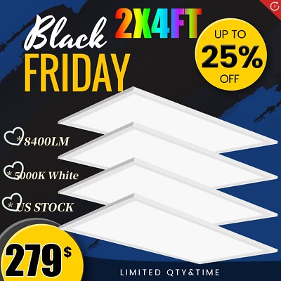 LED Flat Panel 2X4 75W - 5000K - Drop Ceiling Light - Daylight White - Dimmable