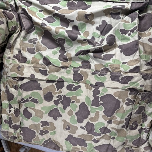 VTG Cabelas Hunting Camo Hood Frog Field Jacket Coat Down Puffer Men XL Corduroy - Picture 18 of 18