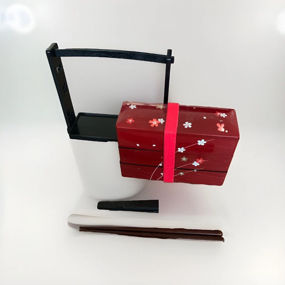 Sushi Lunchbox - Japan Bring Back - W Chopsticks - Never Used - Plastic - Image 2 of 4