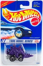Hot Wheels No. 345 1995 Model Series 4 Speed-A-Saurus Purple 5SP's New