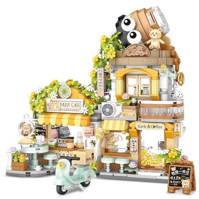 Street View Mini Building Blocks, MOC Creative Building Toys Cute Coffee Shop