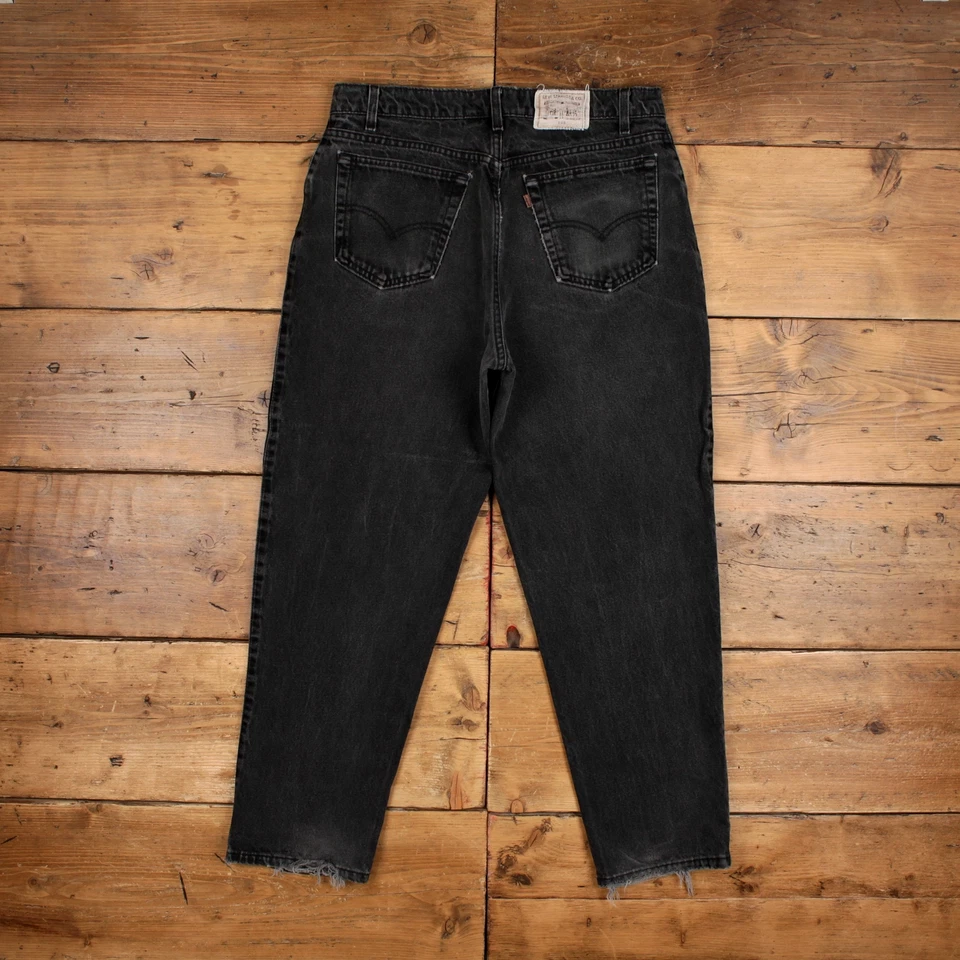 Vintage Levis 545 Jeans 34 x 29 USA Made 90s Dark Wash Straight Grey Brown Tab - Image 2 of 4