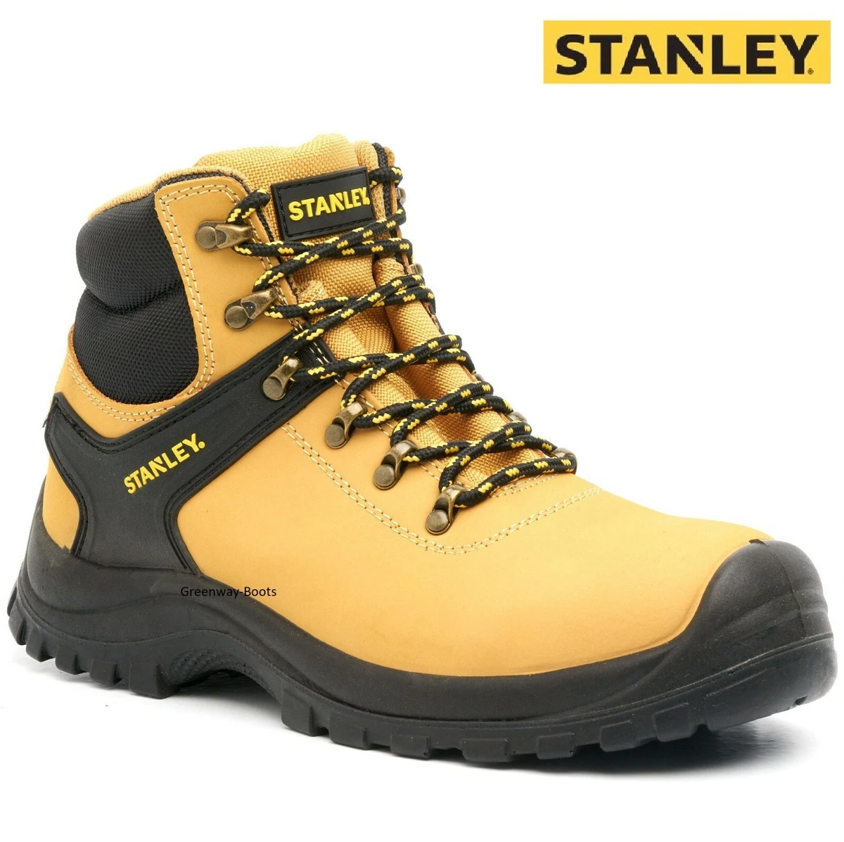 Mens steel toe clearance leather boots
