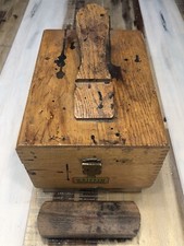Griffin Shinemaster Oak Shoeshine Box Pedestal Vintage With Horsehair Brushes