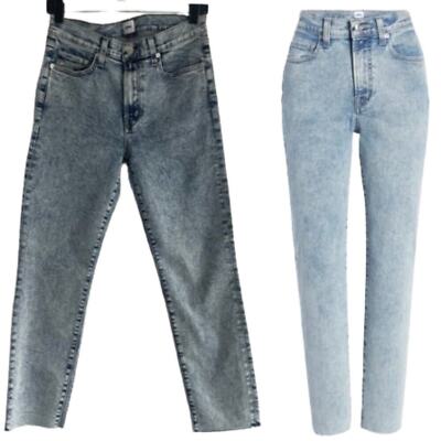 New! Edwin Bree High Waist Raw Hem Ankle Straight Leg Jeans nwt 22168