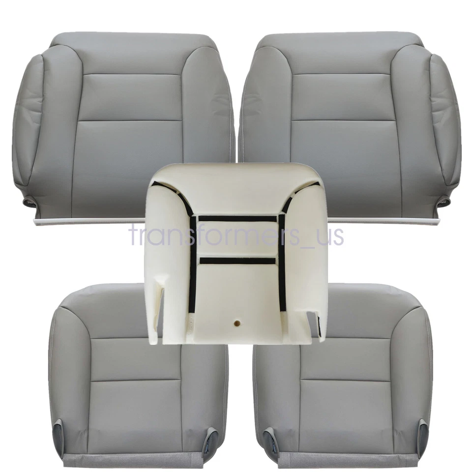 For 95-99 GMC Sierra Chevy Tahoe Front Leather Seat Cover & Driver Foam Cushion - Image 2 of 4