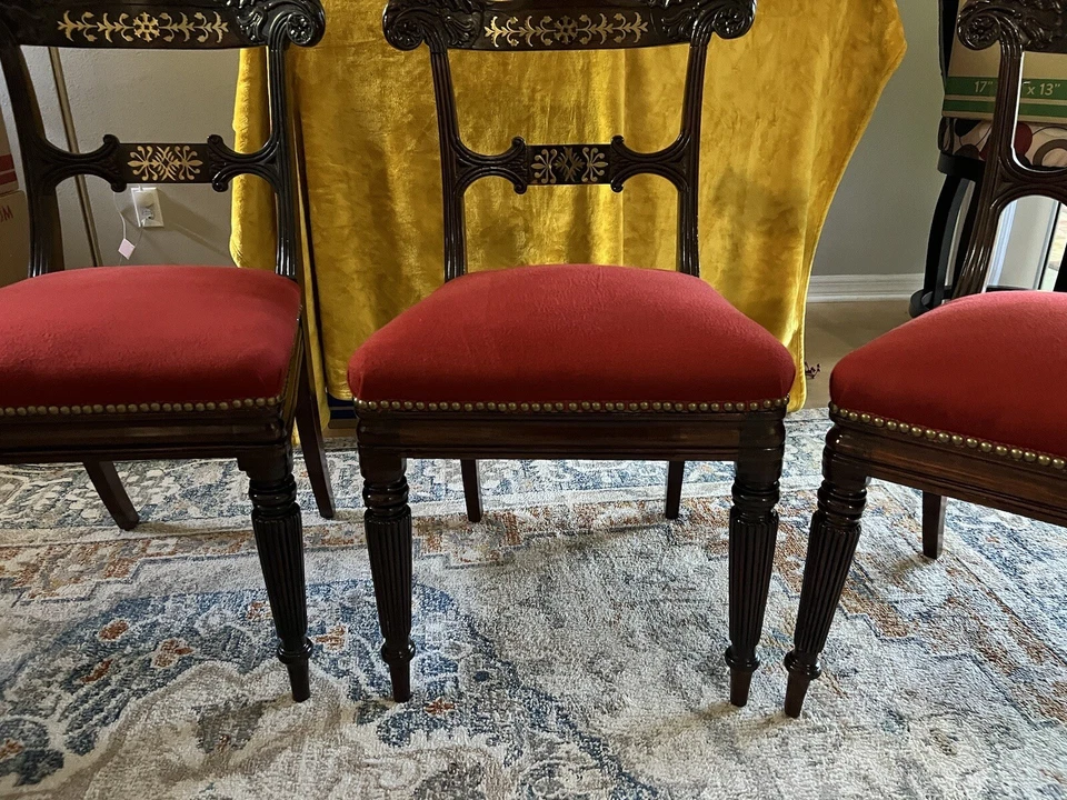 Juego de 6 sillas de comedor Exquisite Regency (Bridgerton) Era Foto 3 de 4