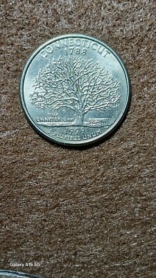 1999 P Connecticut State Quarter/ DDR Error, Doubling In Charter