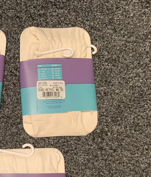 1 Lote de 5 Pares Medias Stride Rite Niñas 6-18 Meses Blanco Y Crudo De Colección Nuevas Foto 3 de 3