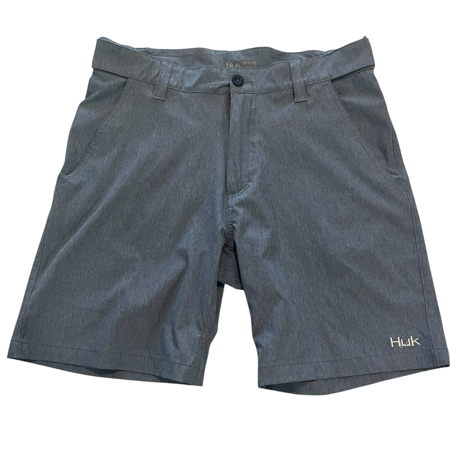 HUK Beacon Shorts' Men’s M Performance Fishing Casual 8" Stretch Lightweight