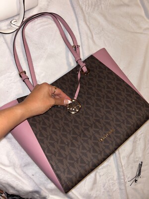 Michael Kors Large Top Zip Tote Leather Bag