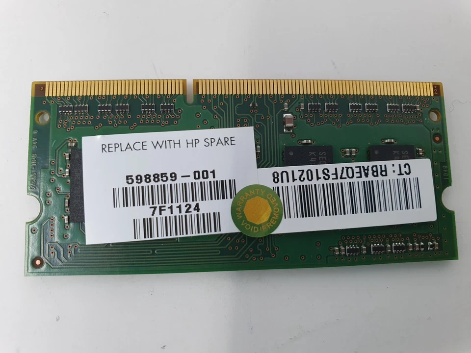 HP Pavilion G62-451SA RAM Memory 1GB PC3-10600S DDR3 Samsung M471B2873FHS-CH9 - Image 2 of 4