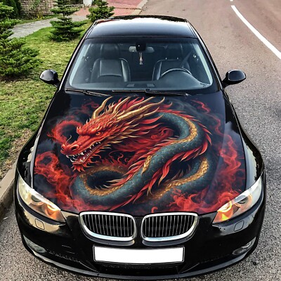 Chinese Dragon Car Hood Wrap Decal Vinyl Sticker Color Graphic Fit Any Car ZZ