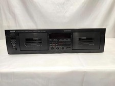 Rare Yamaha KX-W382 Natural Sound Stereo Double Cassette Deck KX W382 in Black