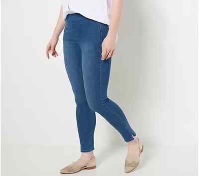 NYDJ Sculpt-Her Super Skinny Ankle Jeans Slits-Clean Aquila