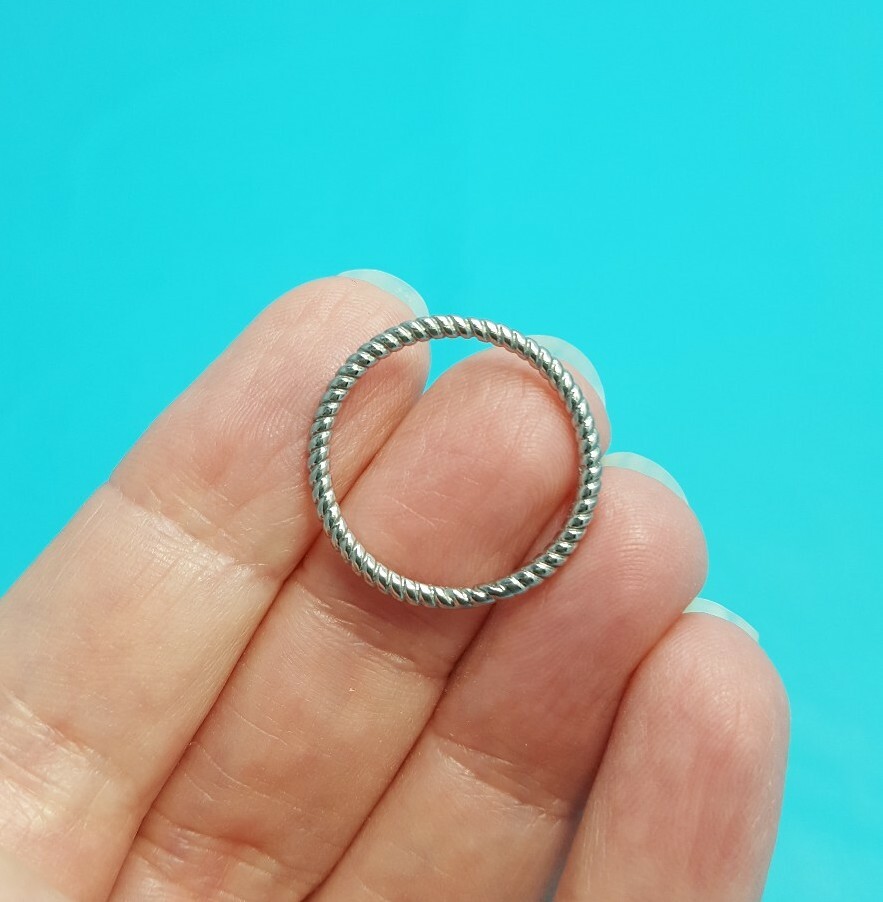 Authentic HSN Silver Tone Twisted Design Thin Sta… - image 3