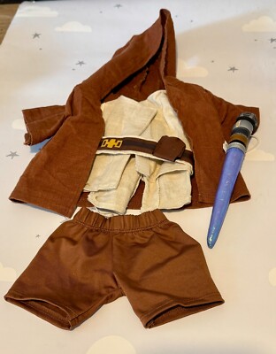 BUILD A BEAR WORKSHOP SELTENES ORIGINAL STAR WARS JEDI RITTER KOSTÜM & LICHTSCHWERT