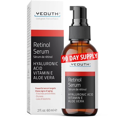 YEOUTH Retinol Serum with Hyaluronic Acid / Vitamin E/ Aloe Vera Exp 6/2027