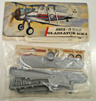 Vintage 1963 Airfix GLOSTER GLADIATOR MK.I  72nd Scale Sealed kit # 82 complete